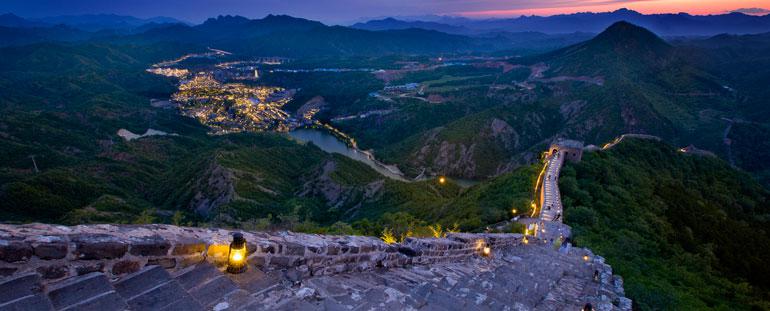 司馬台長城の夜景